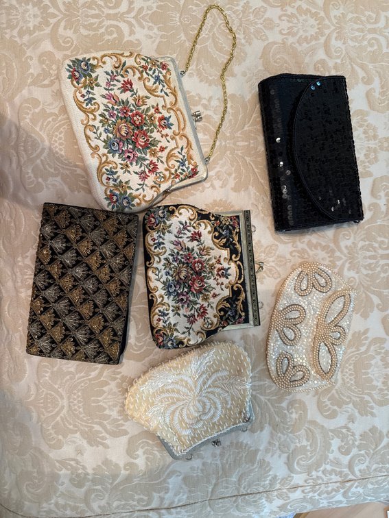 6 Vintage Clutches/Purses