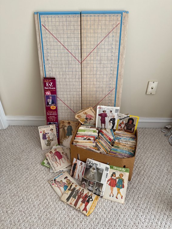 Sewing Patterns, Cutting Rule & Bow Maker