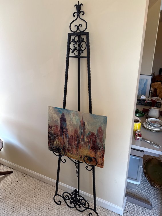 Display Easel with Art Piece