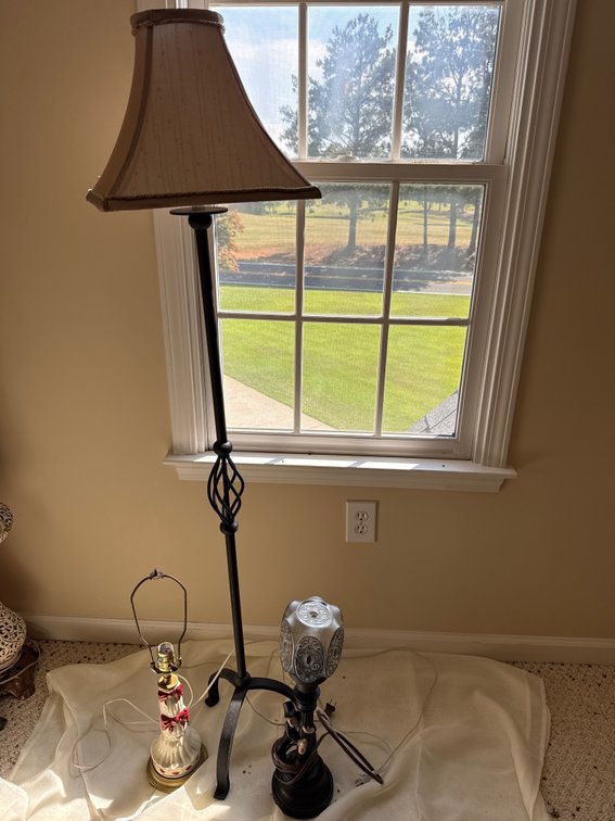 Vintage Drunk Charlie Chaplin Lamp Post, Floor lamp, Lamp with Bows