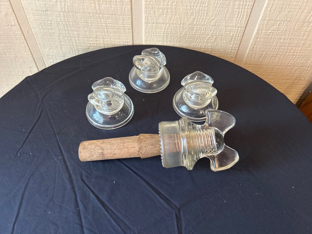 Vintage Clear Glass Insulators