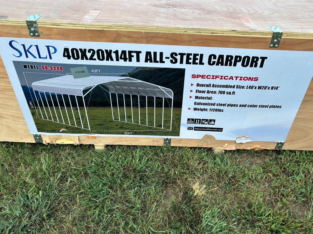20ft x 40ft x 14ft Steel Carport
