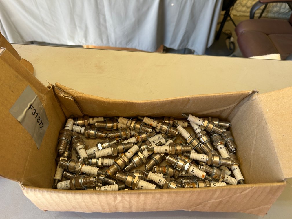 Box of Gasoline Engine Spark Plugs