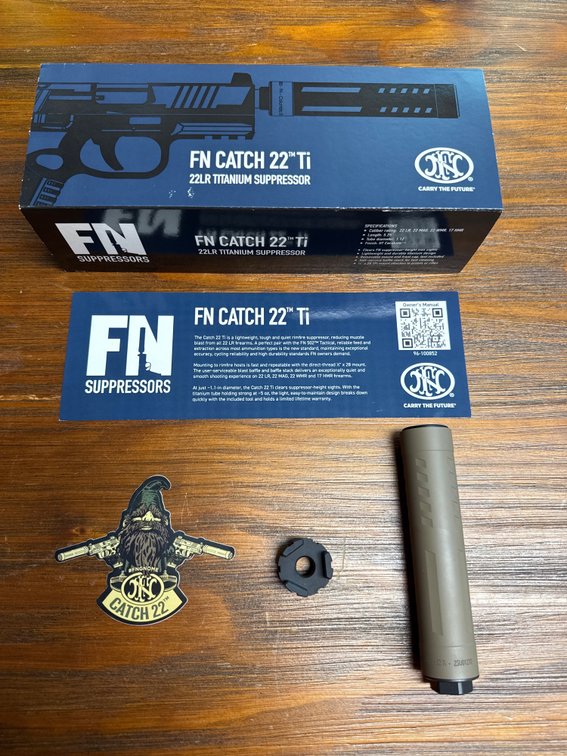 FN Catch 22 Ti FDE .22 Cal Supressor