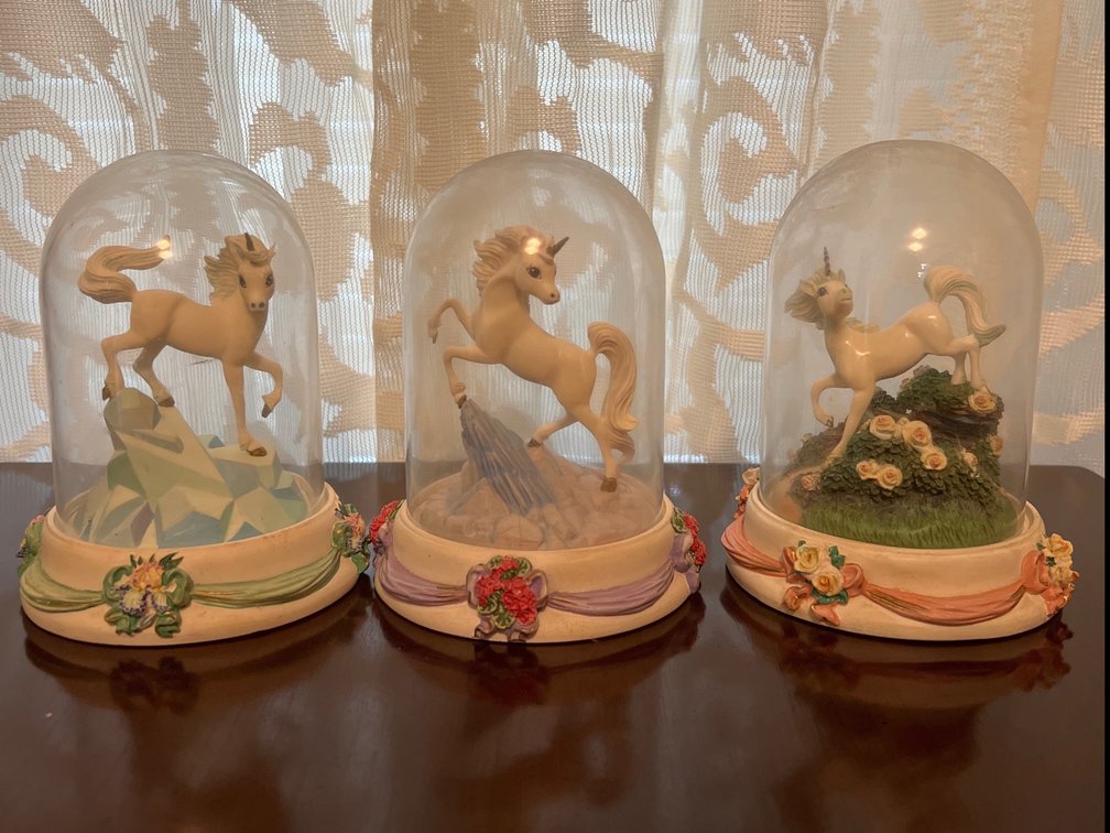 Unicorn of Wisdom, Unicorn of Friendship, and Unicorn of Enchantment Hand Painted Limited Edition 