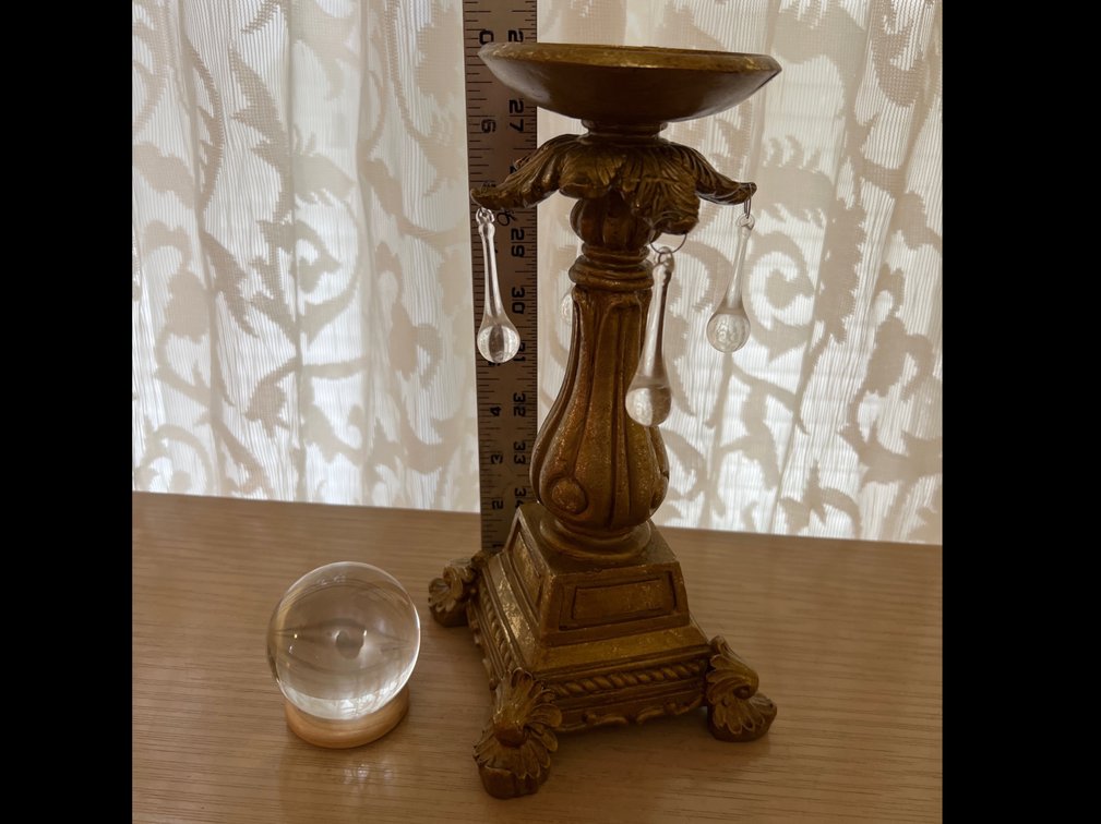 Candle Holder and Crystal Ball