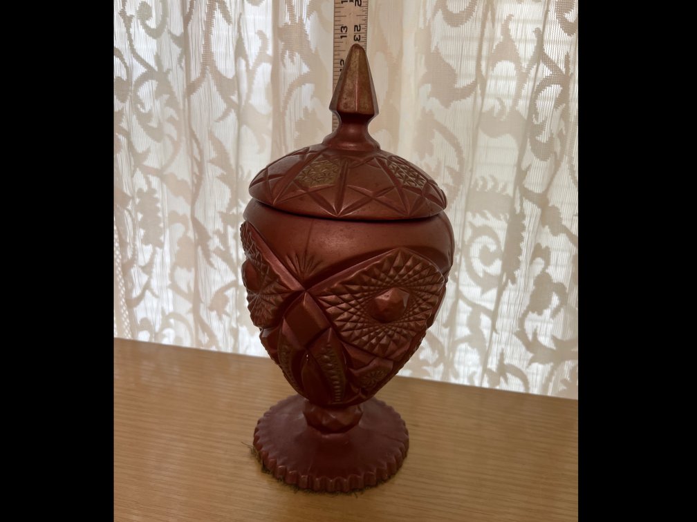 Wine Colored Acorn Vase 