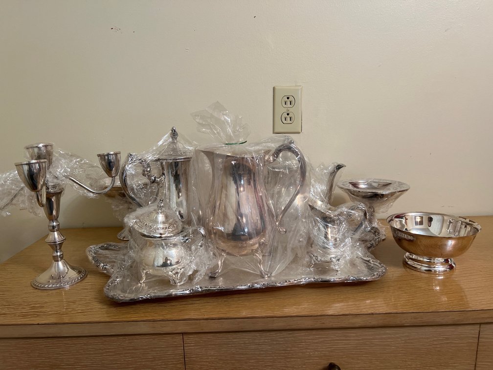 Silver Serving Set (Wrapped In Plastic Wrap)