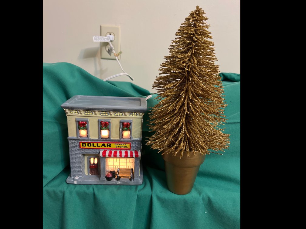 Light Up Dollar General Store With Tree 