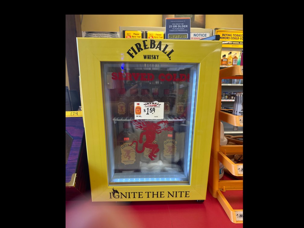 Fireball Mini Fridge WITHOUT CONTENTS