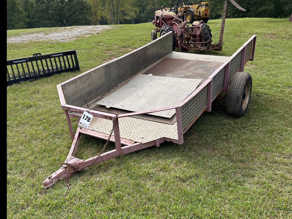 Single Axel Metal Floor Trailer 10ft x 65in