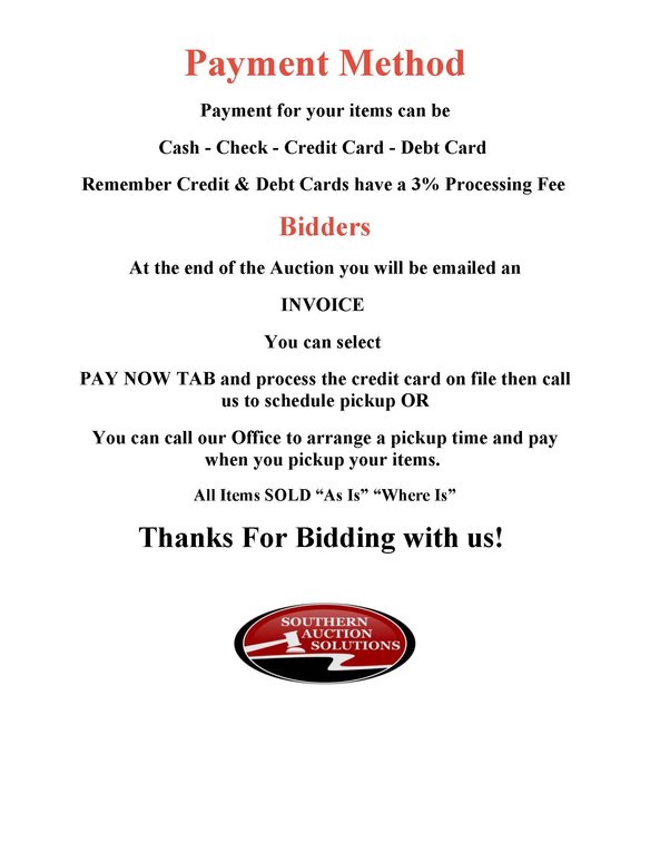 Image for Unused Equipment Online Auction