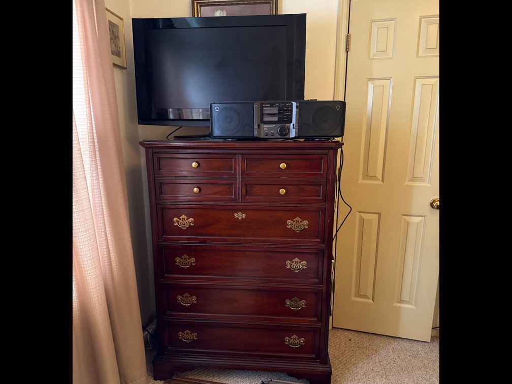 Dresser with TV and CD Player 