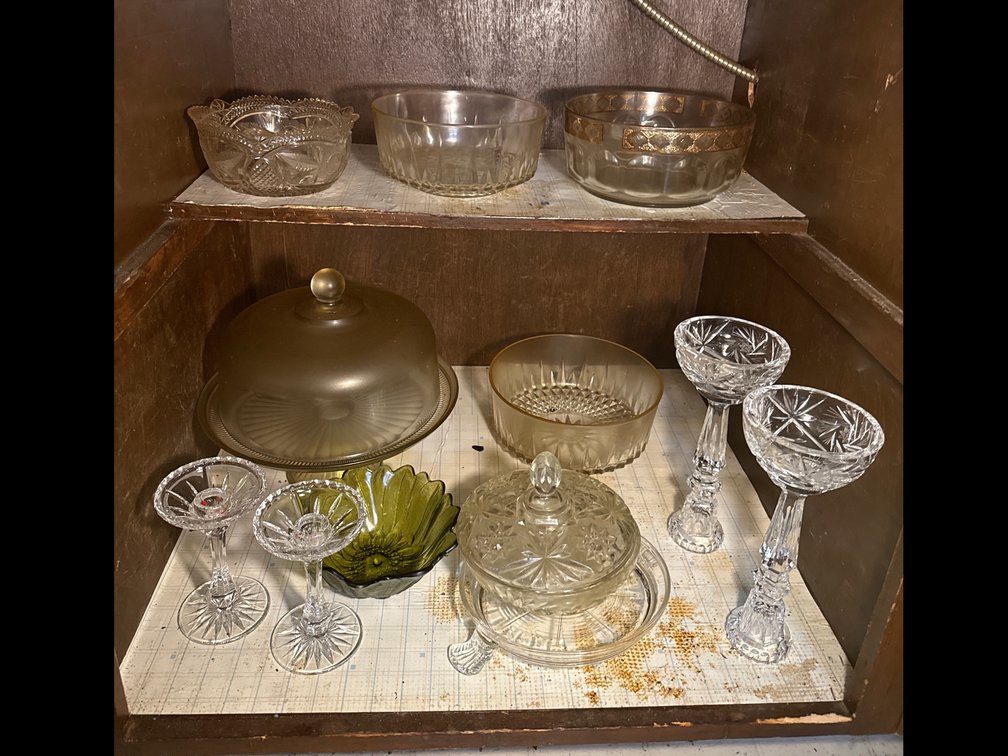 Cake Plate, Serving Dishes, Etc.