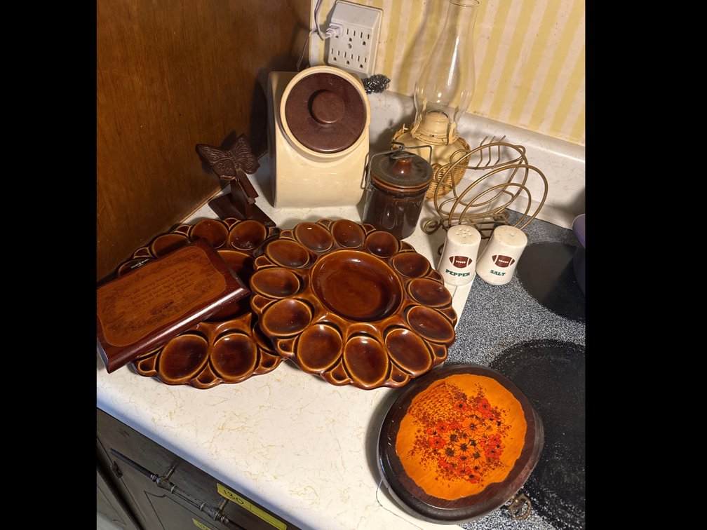 Cookie Jar, Egg Plates, Etc. 