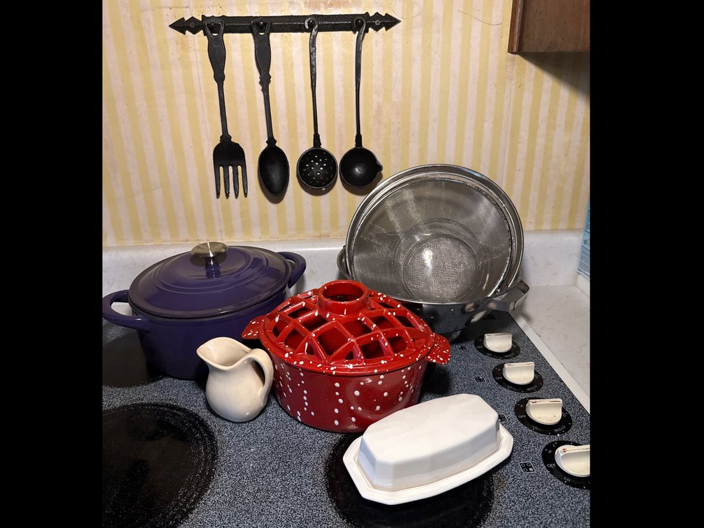 Cast Iron Utensils, Dutch Oven, Butter Dish, Etc.