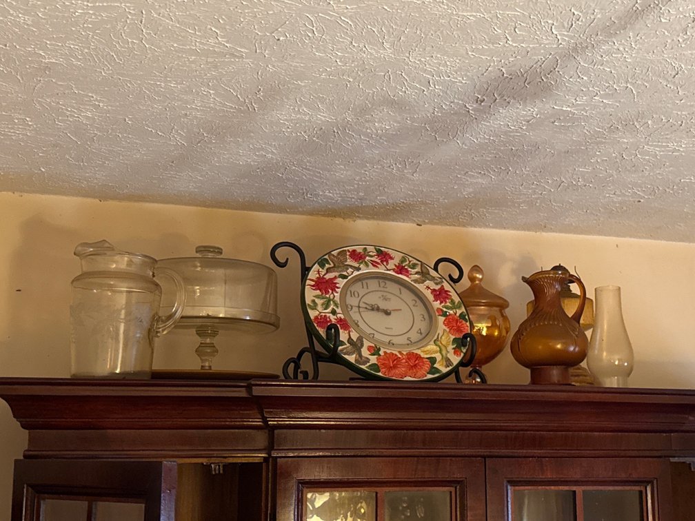 Cake Plate, Pitchers, Clock, and more.