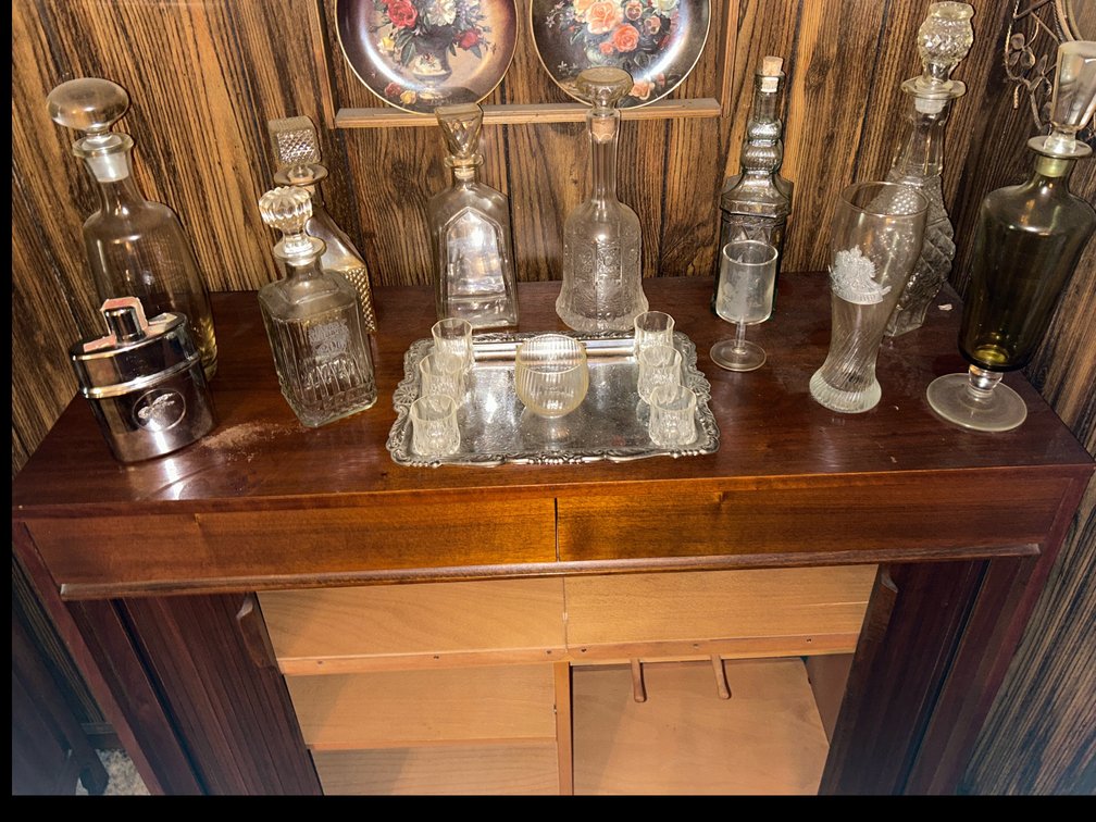 Vintage Decanters, Glass Shot Glasses