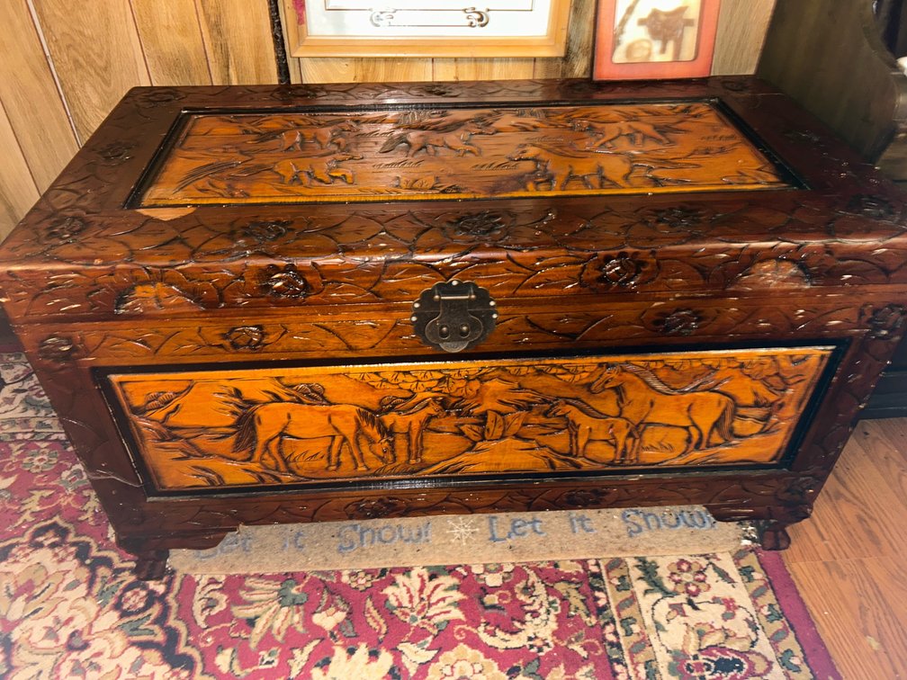 Cedar Chest with Figurines