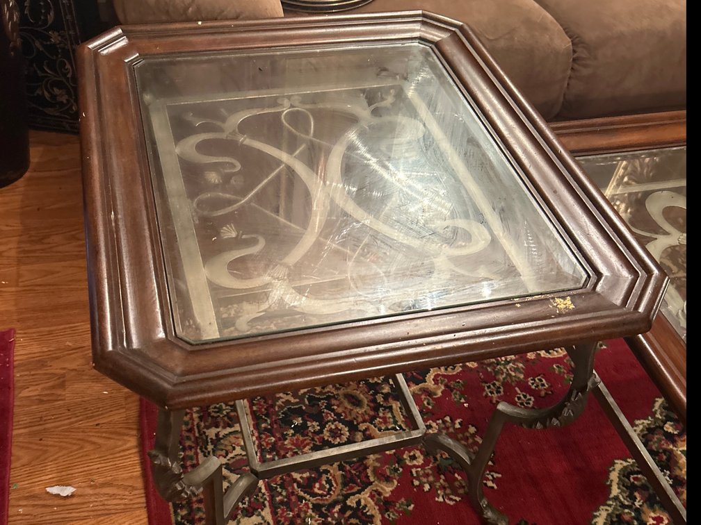 3 Glass Top Tables