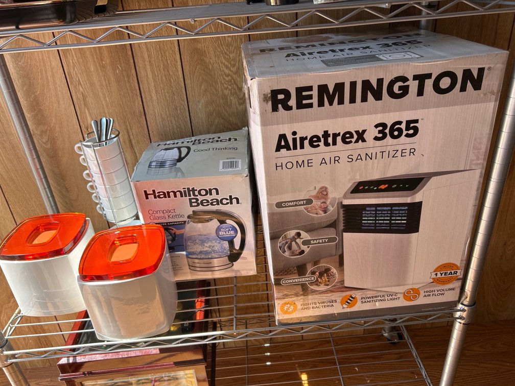Airetrex 365 Home Air Sanitizer, Glass Kettle, Cups, Spoons, & More