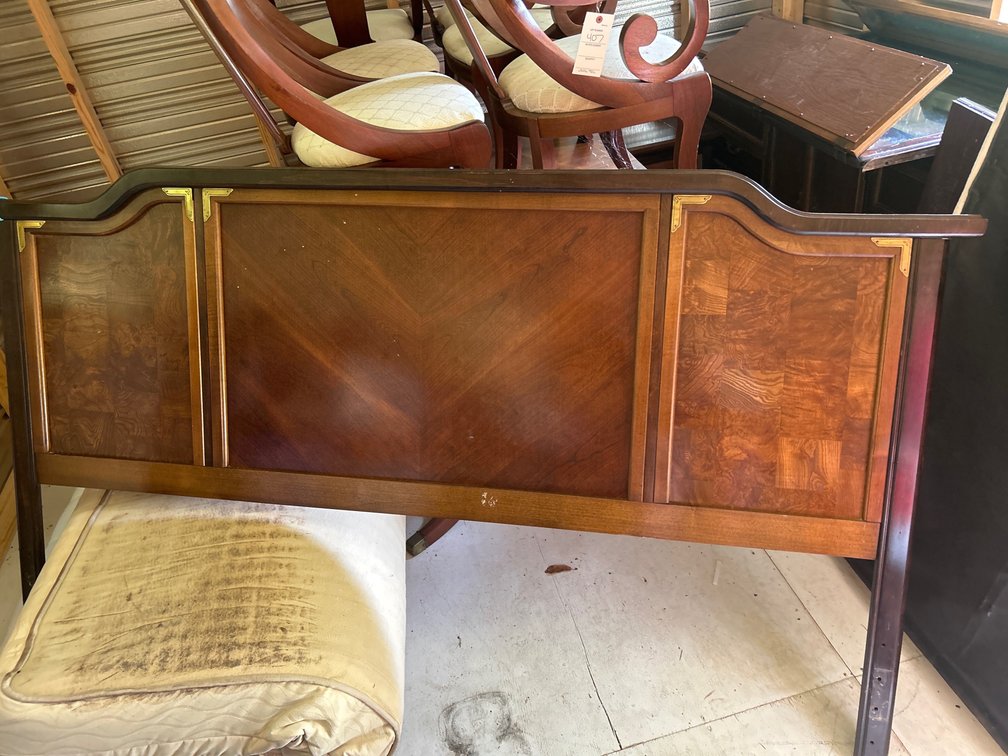 King Metal Bed Frame and Wood Headboard 