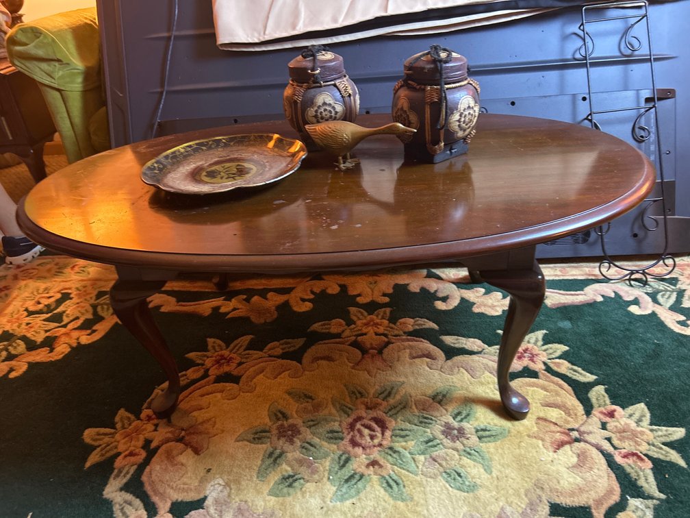 Coffee Table with Decorative Items
