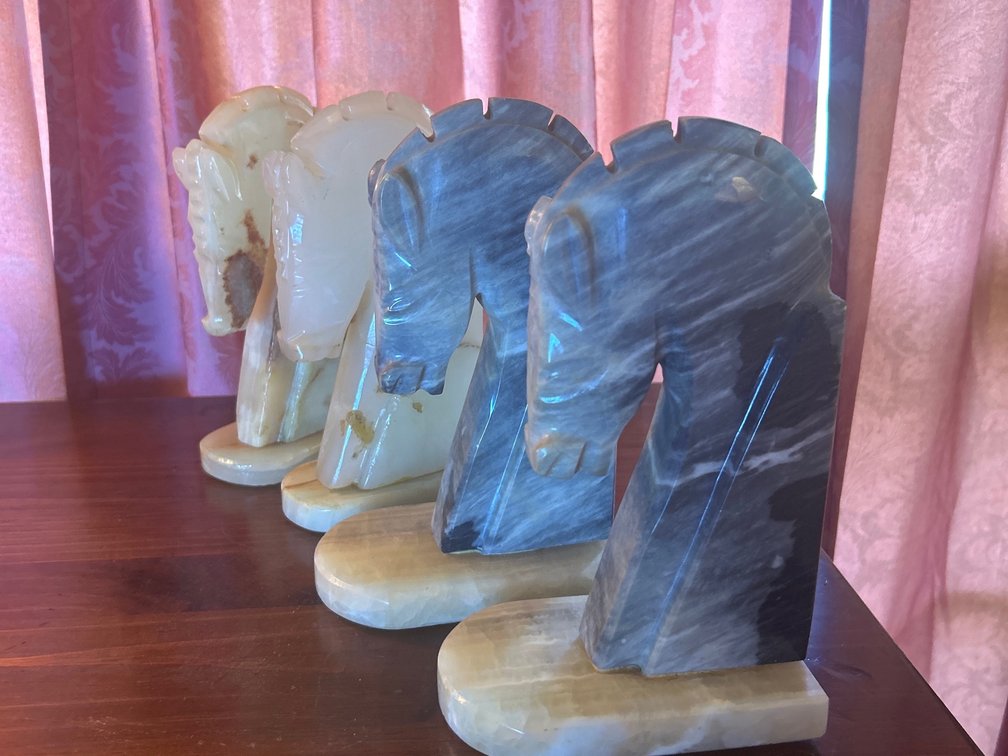 4 Marble Head Horses