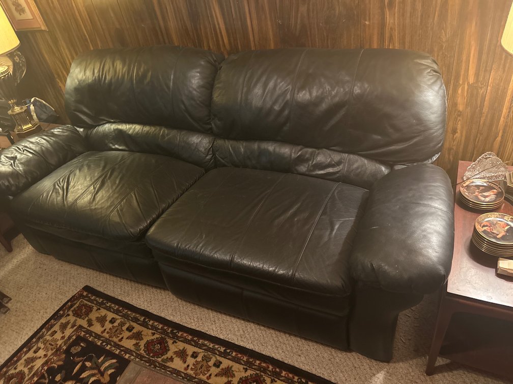 Leather Couch and Recliner 