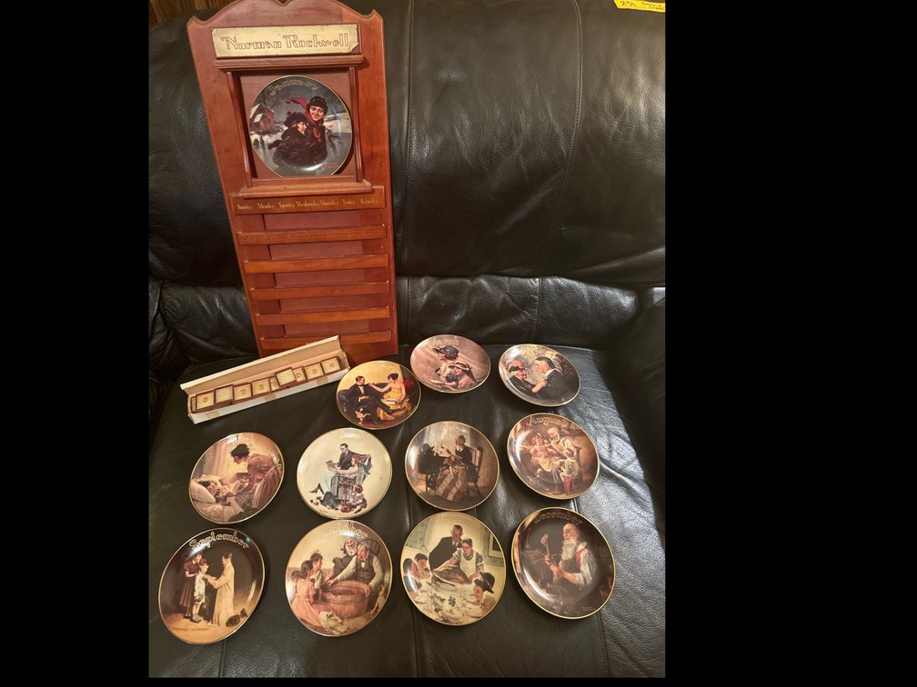 Norman Rockwell Calendar with Plates 