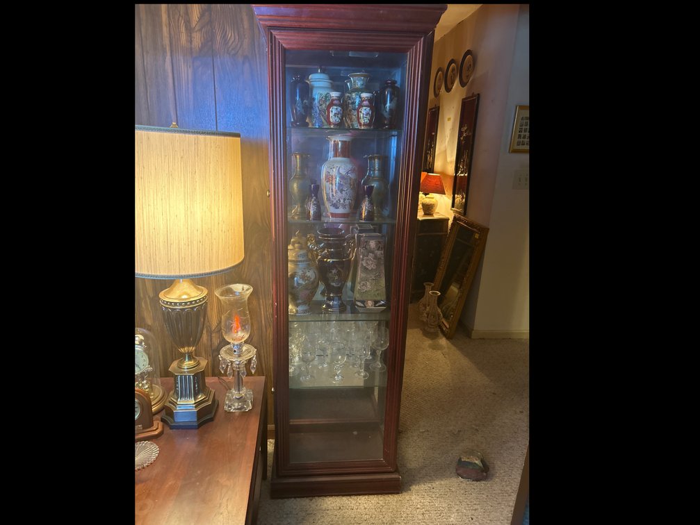 Lighted Display Case WITH Contents