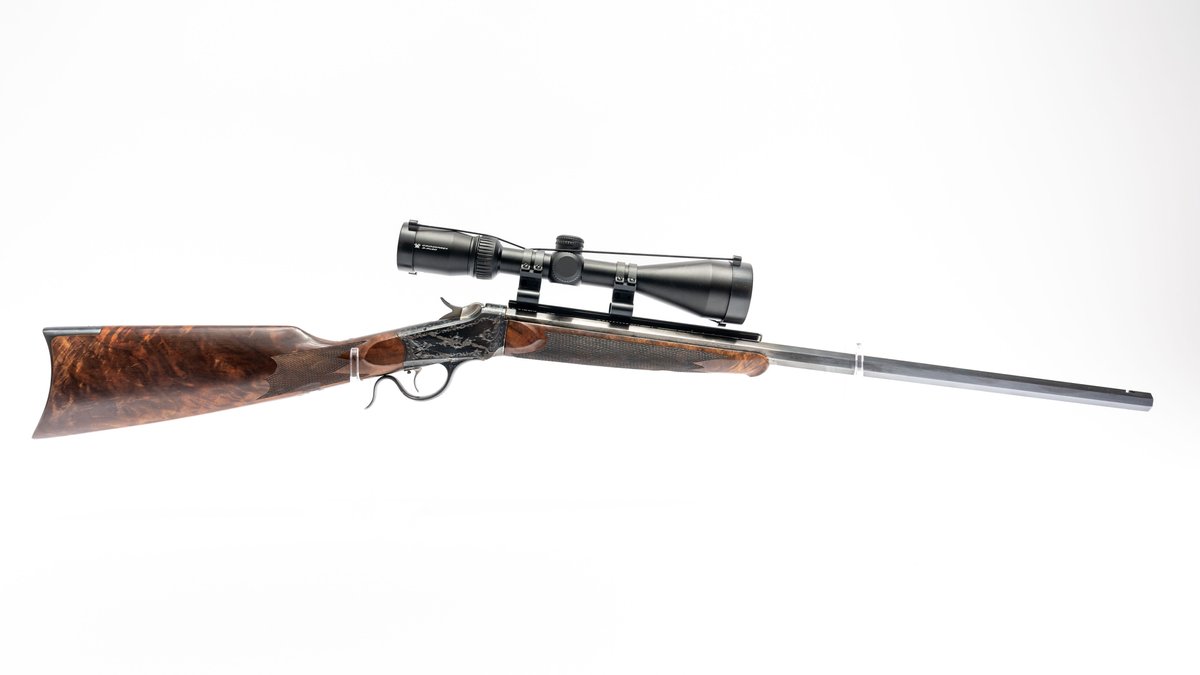 Winchester 1885 22 Mag Deluxe, Engraved. Scope SN 7517