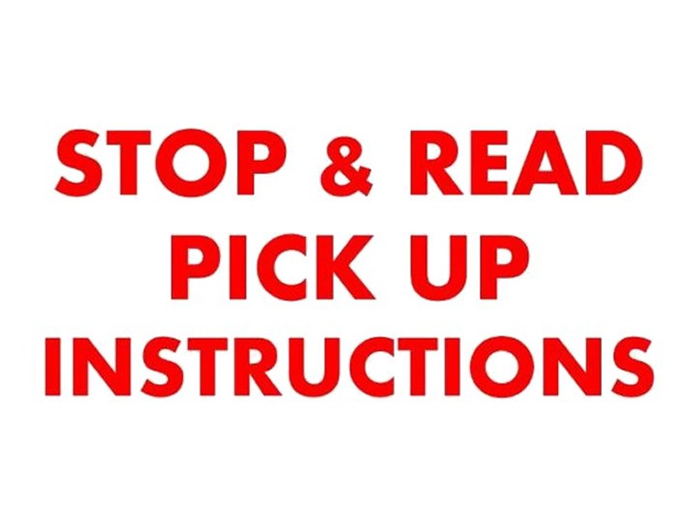 PICKUP FOR ALL ITEMS:  will be Friday, June 14th, from 9:00 a.m. until 3:00 p.m. at 716 Rock Creek Road, Glenwood, AR 71943