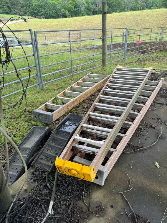 3 Folding Ladders & Car Ramps