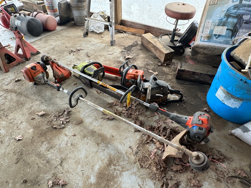 2 Weedeaters and 3 Chain Saws Stihl, Husqvarna & Poulan