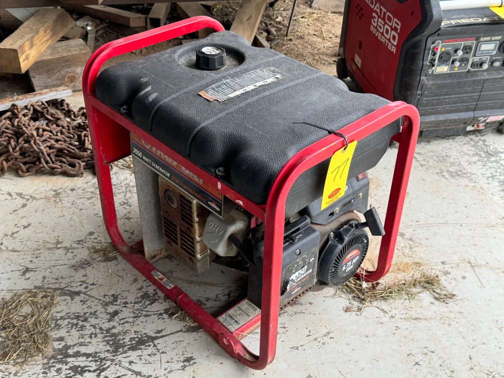 Troy-Bilt 3550 Watt Generator Model 01924