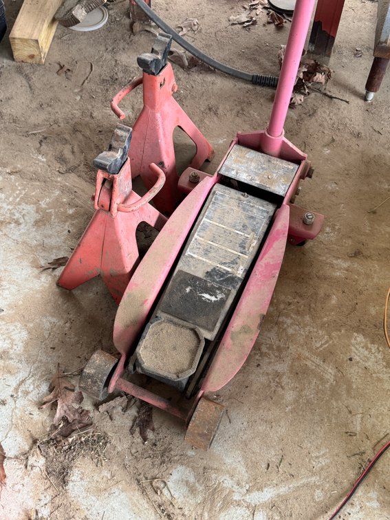 Power Built 3.5 Ton Floor Jack and 2 Jack Stands