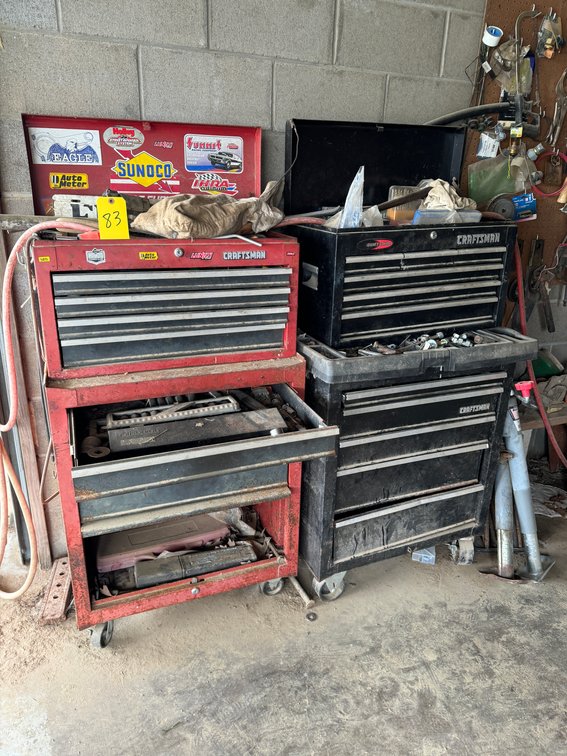 2 Craftsman Tool Boxes Full of Tools