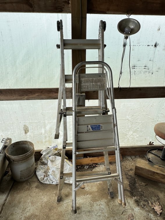 Cosco Model 20-413-T1AS Convertible Ladder and Werner Step Ladder 