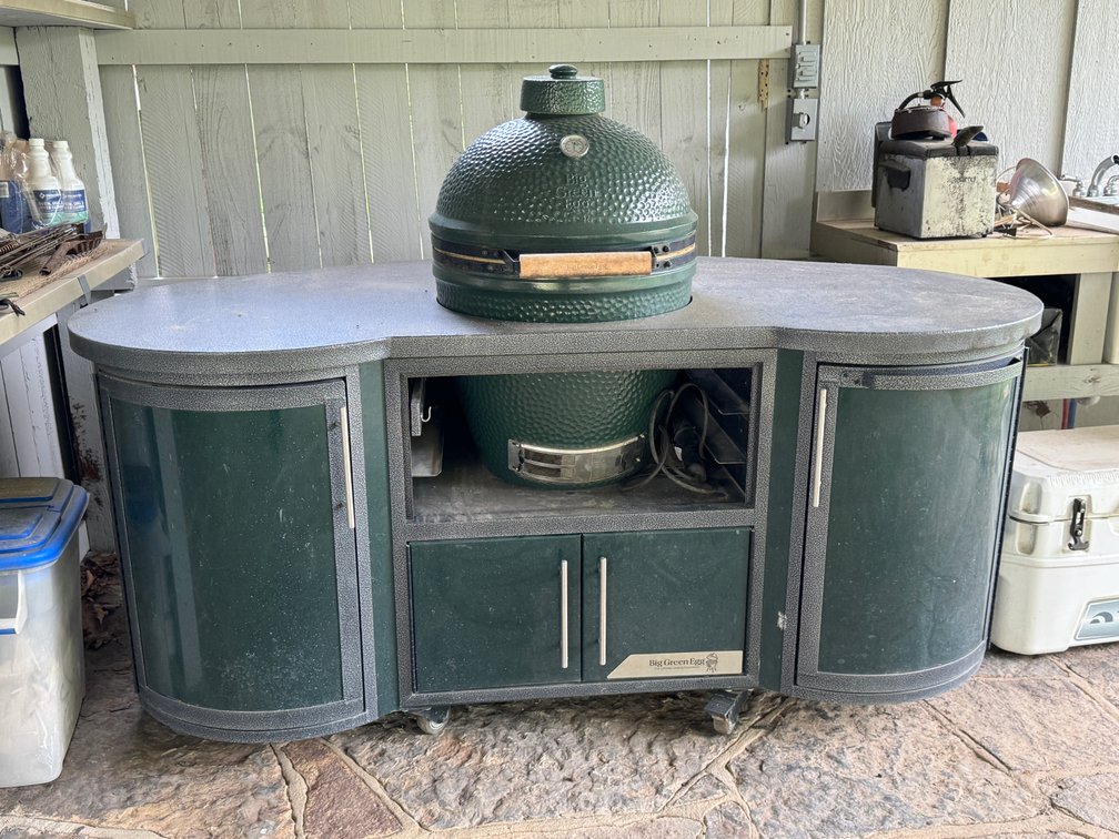 Big Green Egg Complete with Console Cabinet