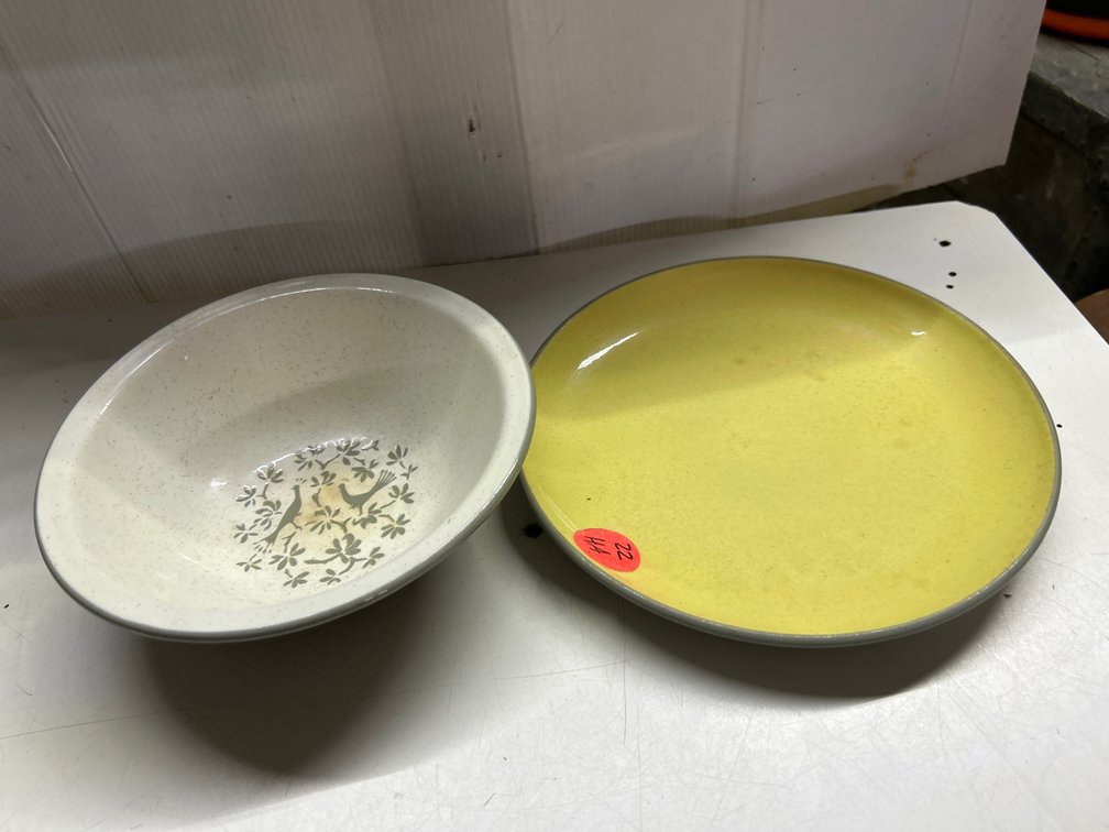 Harkerware Stone China Plate and Bowl