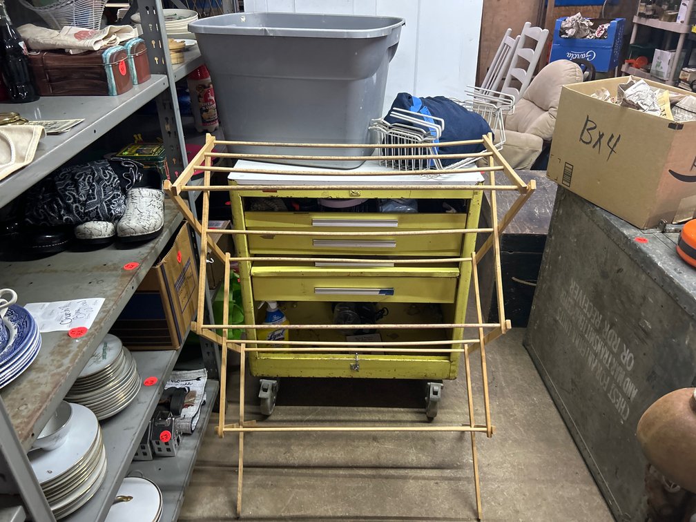 Wood Drying Rack, Tote, Queen Sheet