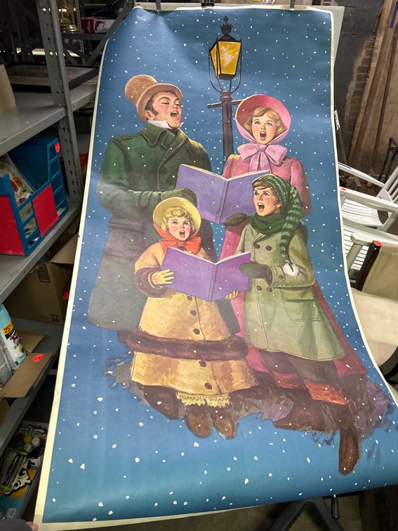 Christmas Carolers Door Poster