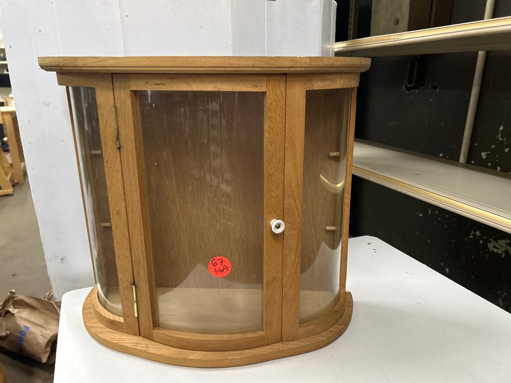 Small Wood Storage Display Cabinet