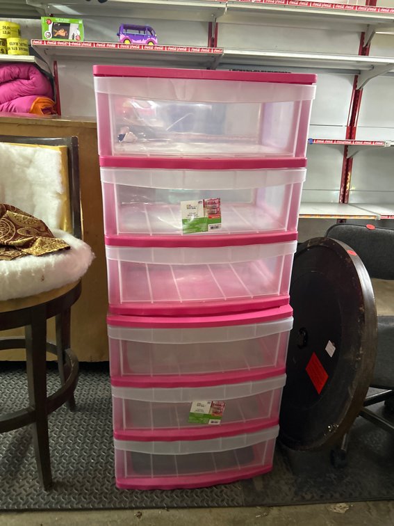 (2) 3-Drawer Storage Bins