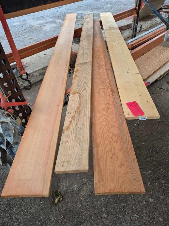 (4) ¾" boards. 7¼" and 5½" wide