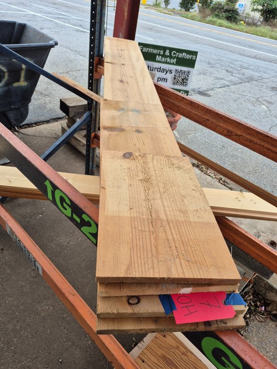 (4) ¾" ×11" boards