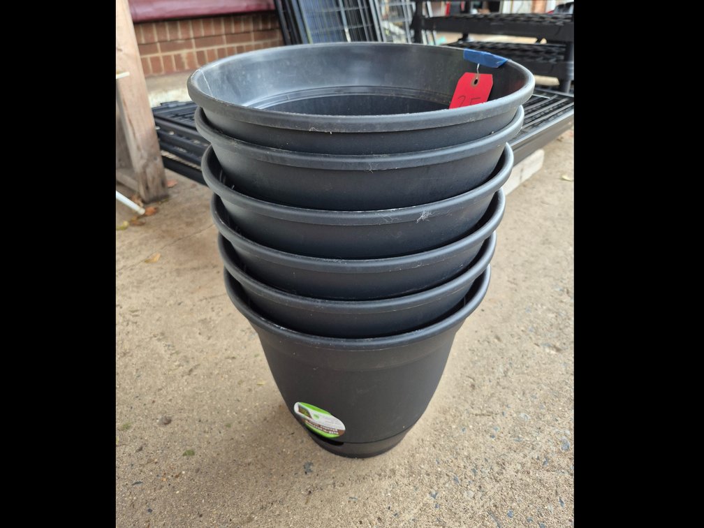 (6) plastic "Self-Watering" planters