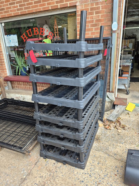 Approx 54" tall plastic shelf