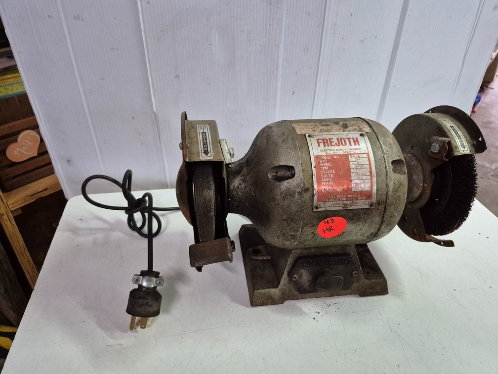 Vtg Frejoth electric bench grinder Parts or Repair only